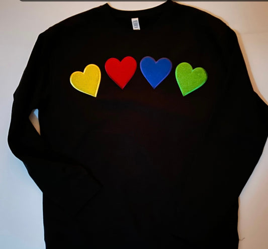 NO HOOD---4 Heart SWEATSHIRT