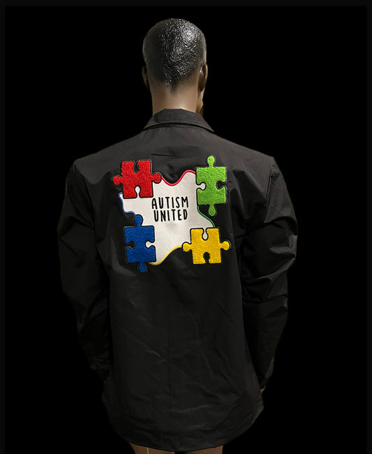 EXCLUSIVE AutismUnited Black Coaches Jacket limited edition